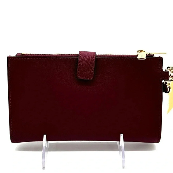 Michael Kors Large Double Zip Wallet Wristlet Dark Cherry (NWT) - Picture 5 of 9